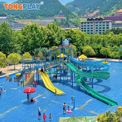 Adult Fibreglass Water Slides Eco Friendly Splash Park Playground