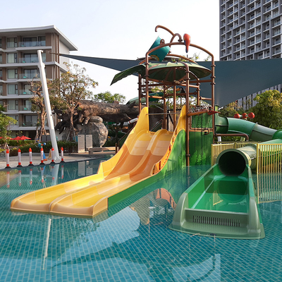Fiberglass Slides Water Playground Small Size Aquatic Amusement Park Water Play Equipment Water House