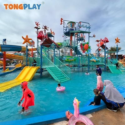 Summer Waterslide Fiberglass Playground Water Park Outdoor Entertainment