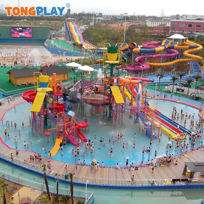 Open Air Water Play Equipment Customized Water Park Playground