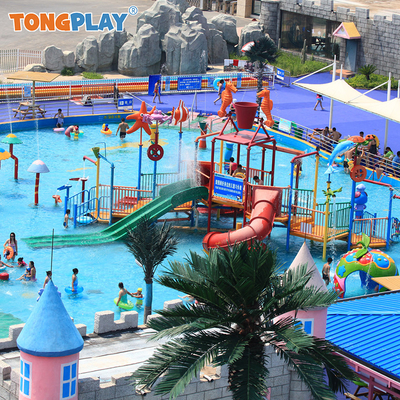 Fiberglass Aqua Park Equipment Splashers Playground For Resort Hotel