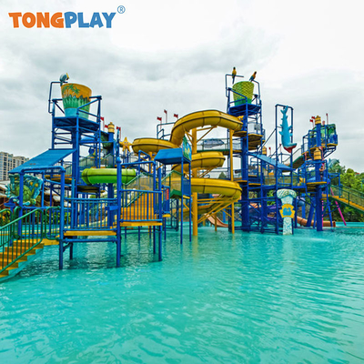 OEM ODM Fiberglass Playground Slide Water Play Equipment 500kg Capacity