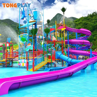 Kids Fibreglass Swimming Pool Slide Aquatic Adventure Playground & Splash Pad