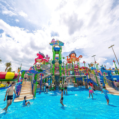 Custom Design Ocean Theme Swimming Play Amusement Fun Park Spray Playhouse Pool Water House for Aqua Park