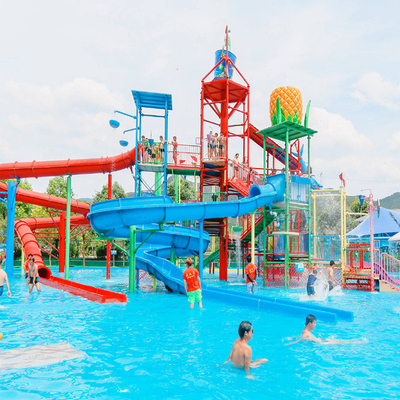 Hot Sale Water Park Equipment Fiberglass Water Pool Slide Water House