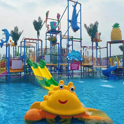 Waterpark Design Build Fibreglass Water House Adult Theme Park Water Slides With Water Spray Games