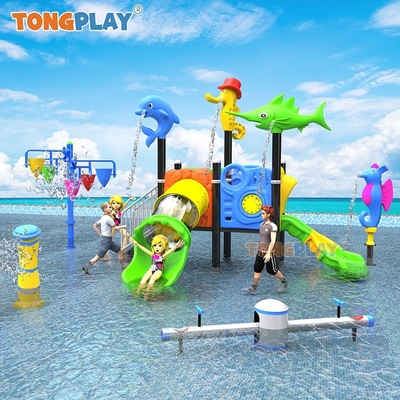Kids Outdoor Playground Aqua Sports Games Water Park Splash Spray Equipment Amusement Park Plastic Water Slide