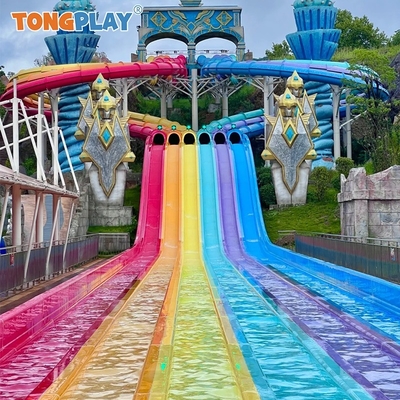 Fibra di vetro Rainbow Water Slide Parco acquatico Parco giochi Slide per piscina