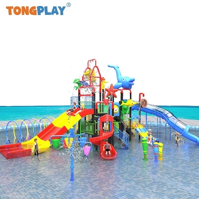 Kids Plastic Slide Adventure Water Playground Large Amusement Park Game Centre for Water Play Aquatic Park