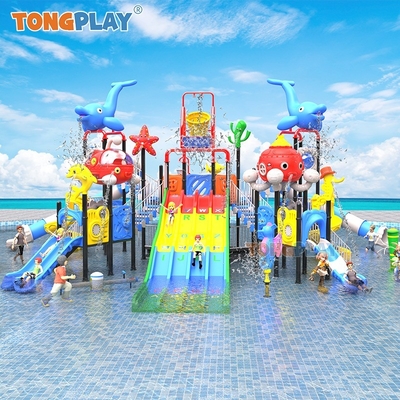 Water Playground Equipment Garden Water Park Parts Large Plastic Aquatic Park Playground With Slide