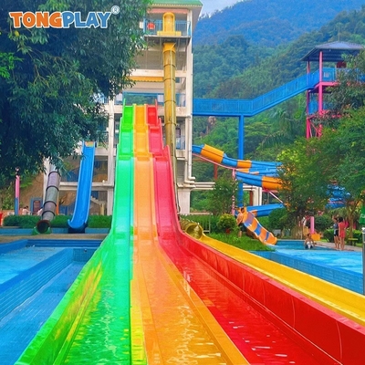 Water Playground Equipment Custom Swimming Pool Rainbow Slides Fiberglass for Water Park Game Toboggan Aquatic Occasion