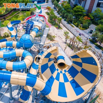 Aqua Play Equipment Outdoor Water Park Slides Playground Amusement Park Water Games Fiberglass Raft Water Slide