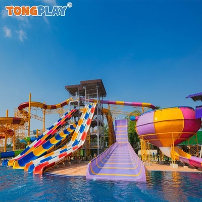 Swimming Pool Game Park Amusement Equipment Water Park Equipment Fiberglass Combination Slides Swimming Pool Slide