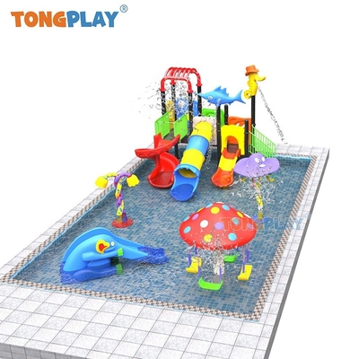 Custom Water Park Water Game Playroom Set Kids Big Ladder Plastic Slide Kids Pool Slide Fiberglass Indoor Slide