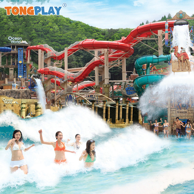 Multi-person Water Village Happy Water Outdoor Amusement Playground Plastic Slide Suitable for All Ages