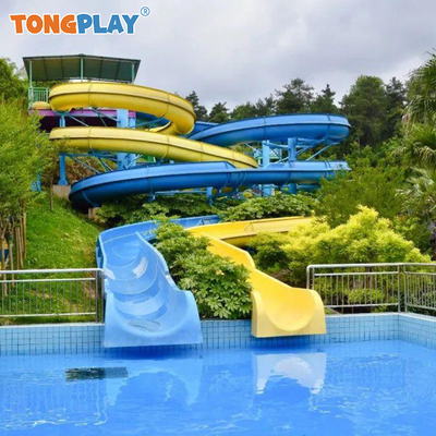 Skin Raft Python Water Slide Commercial Water Park Equipment Fiberglass Long Tubes Slide Water Play Attractions