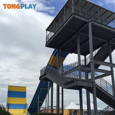 Fiberglass Water Slide Theme Amusement Park Play Equipment Big Pool Slide Design for Adults and Children