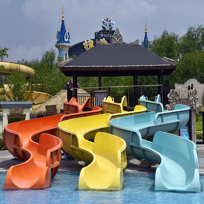 Factory Provided Directly Fiberglass Water Splash Well-Made Combination Slide Customized for Aqua Amusement Park
