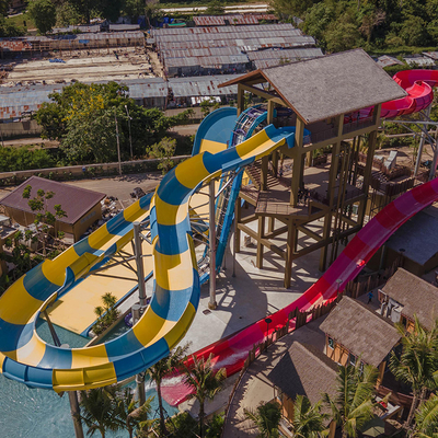 Commercial Water Park Equipment Fiberglass Swimming Pool High-Speed Competition Slide Water House