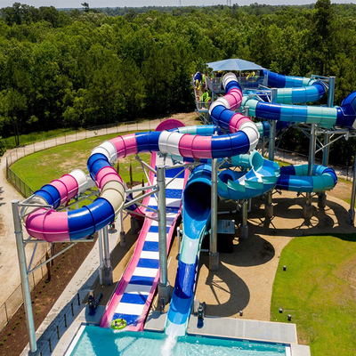High Quality Long Slide Multi-color Fantasy Entertainment Amusement Equipment Outdoor Water Park Water Playground