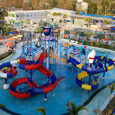 Outdoor Water Park Design Building Water Park Equipment Fiberglass Water Slide Swimming Pool Slides