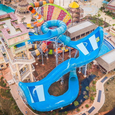 Two-in-one Curved Straight Slide U-shaped Skateboard Water Amusement Equipment Outdoor Water Park Water Playground