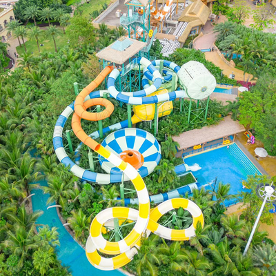 Public Water Amusement Equipment Is Customized by Commercial Large Slides and Long Slides of Water Park Attractions.
