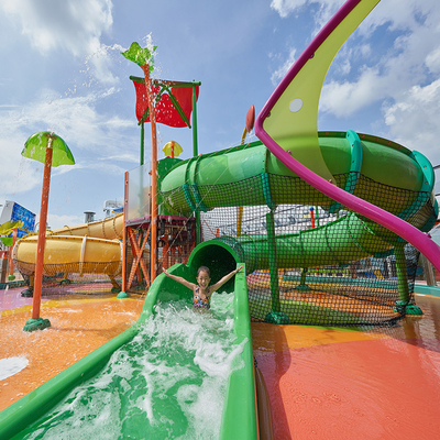 Aqua Playground Double Slide Freefall High-Speed Water Slide of Water Park Water Play Equipment