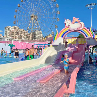 Commercial Large Water Theme Park Glass Fiber Water Slide Aqua Park Equipment