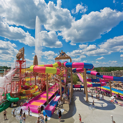 Fantasy Customize Water Village element Double Curve Slide Entertainment Amusement Equipment Outdoor Water Park Water Playground