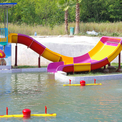 Water Splash Park Play Equipment Children Fiberglass Water Slide Manufacturer Customized Mini Boomerang Slide