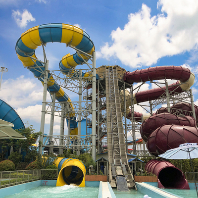 Aquatic Playgrounds Commercial Aqua Play Sprinkler Outdoor Water Park Equipment Fiberglass Water Slide Swimming Pool