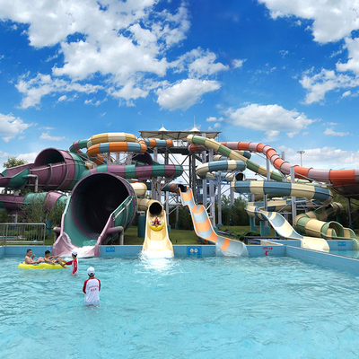 Amuse Aqua Park Design Water Toy Kid Sports Games Fiberglass Pool Rides Slides Set