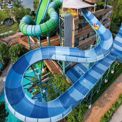 China Custom Manufacture Large Outdoor Commercial Water Play Equipment Kids Playground Park Boomerang Water Slide