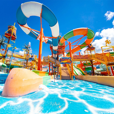 Outdoor Entertainment Swirly Water Slide Aqua Spiral Slide For Pool