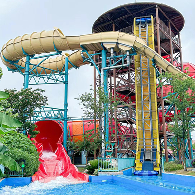 Outdoor Water Park Commercial Adult Thrilling Fiberglass Water Python Slides for Aqua Park