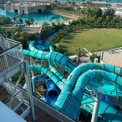 Outdoor Entertainment Water Park Equipment Swimming Pool Fiberglass Tube Slides for Sale