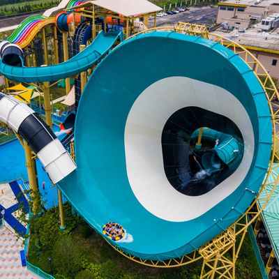 Aqua Park Design Commercial Water Theme Park Equipment for Adult Aqua World Attraction Super Typhon Slide