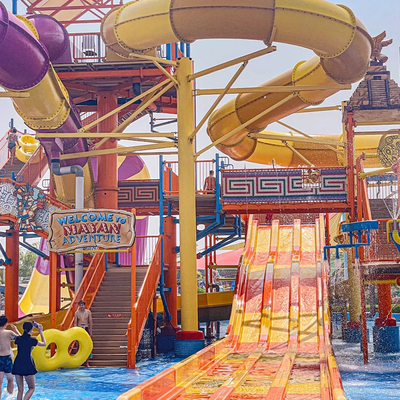 Outdoor Water Attraction Park Water Games Equipment Kids Play Accessories Fiberglass Slides