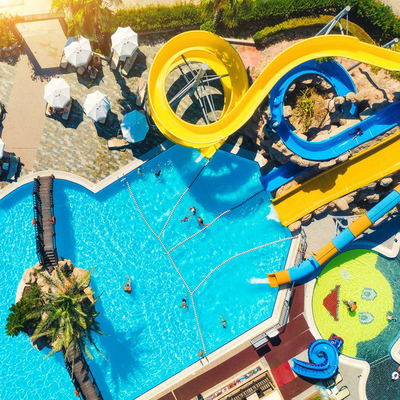 Outdoor Swimming Pool Slide Kids Water Play Equipment High Quality Fiberglass Slide