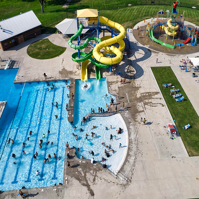 Children Amusement Park Water Games Rides Swimming Pool Fiberglass Slide Set for Sale