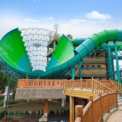 Fabulous Fun Storm Rider Slide Fiberglass Water Park Funnel Typhoon Water Slide