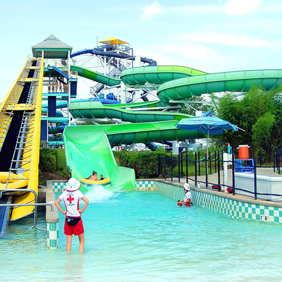 Water Sports and Entertainment Park Playground Fiberglass Slide for Swimming Pool