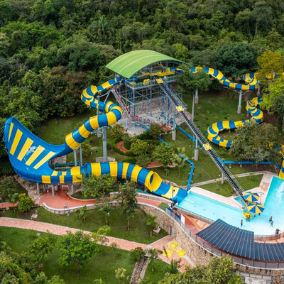 Water Park Swimming Pool Amusement Water Fun Equipment Fiberglass Slide for Kids