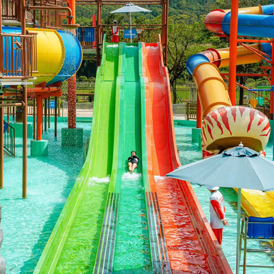 Combination Slide Aqua Park Equipment Amusement Park Equipment Fiberglass Water Slide Pool for Adults Children