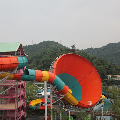 Commercial Aqua Amusement Water Park Swimming Pool Toy Rides Fiberglass Rainbow Fiberglass Water Slide Set for Sale