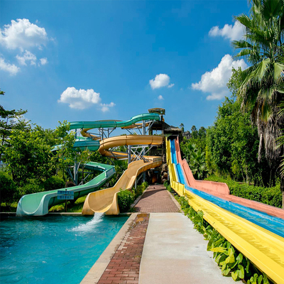 Professional Water Slides Factory in China Water Parks Slide Fiberglass Material Wholesale