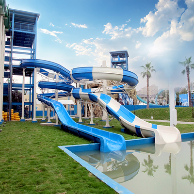 Family Aquatic Playground Spiral Water Slide Playing Ground Water House