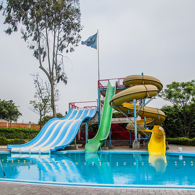 Outdoor Water Park Equipment Games Accessories Fiberglass Slides for Children