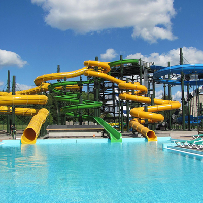 Professional Manufacturing Supply Water Slides Theme Parks Large Fiberglass Water Slide for Kids